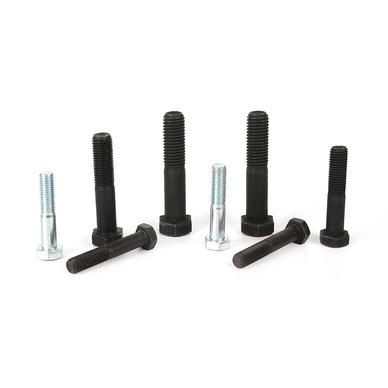 Grade 8.8 zinc plated/black oxide partial-thread hexagon bolts na may nabawasan na shank, hex head bolt