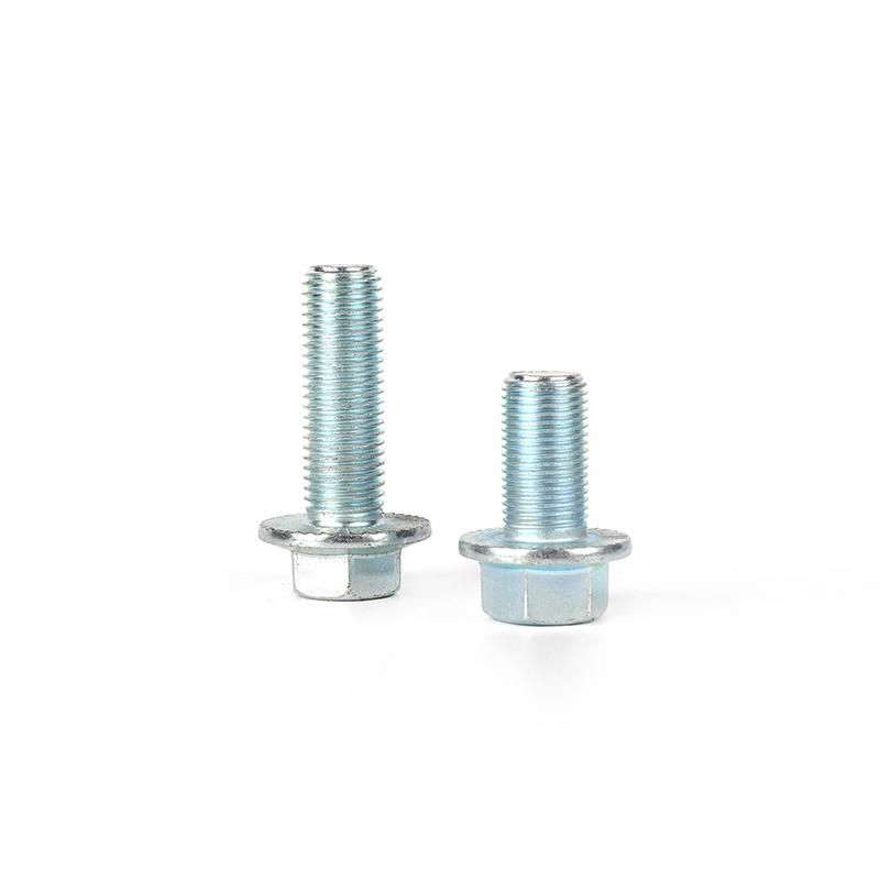 Grade 10.9 zinc plated flange bolts na may anti-slip texture